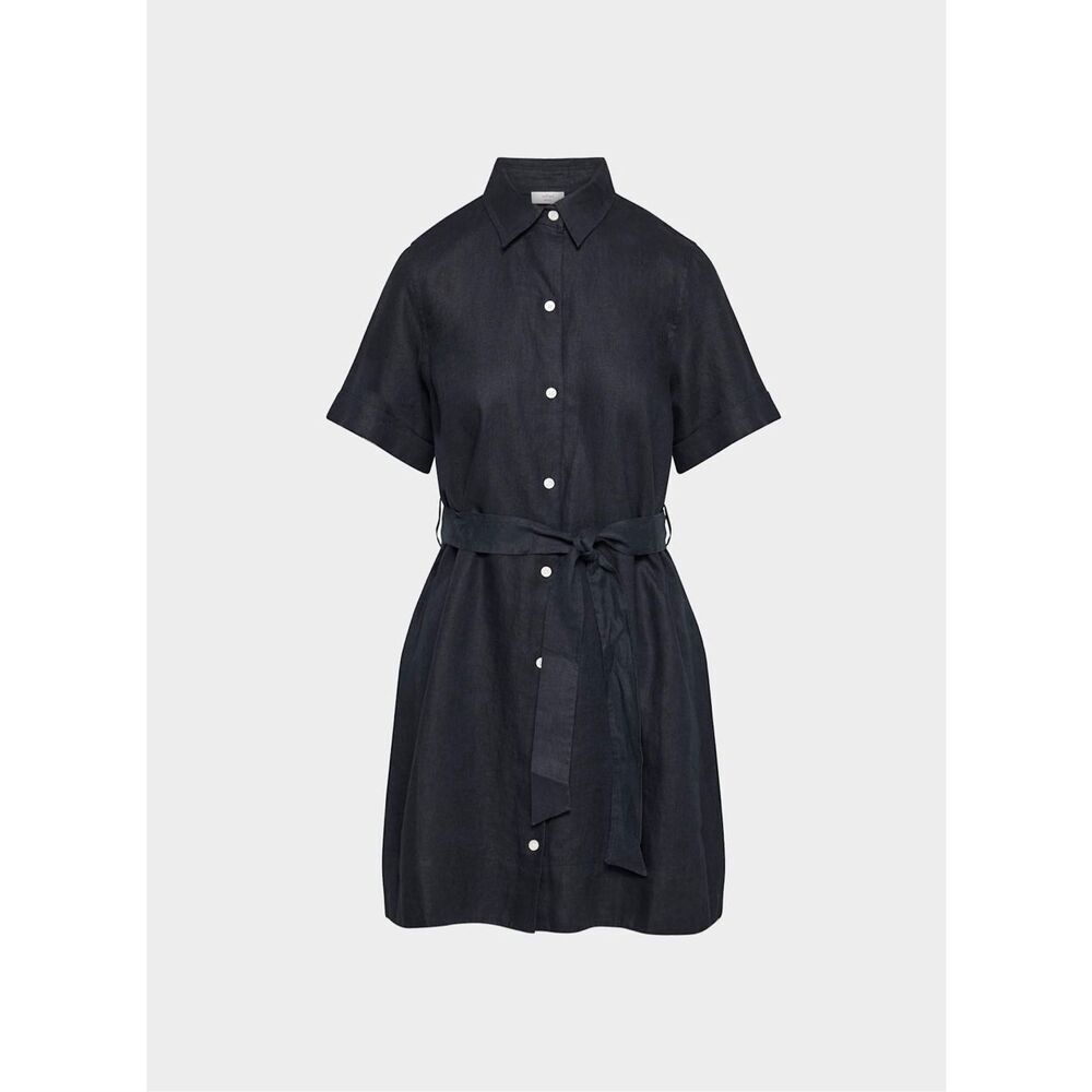 Aritzia Short-Sleeve Shirt Dress in Navy